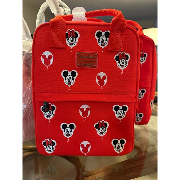 Disney Parks Canvas Minnie and Mickey Balloons Loungefly